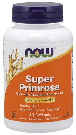 NOW® Foods NOW Super Primrose 1300 mg, Pupalka dvouletá, 60 softgelových kapslí