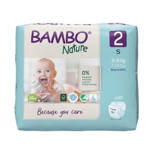 Bambo Nature 2 S 3-6 kg dětské pleny 30 ks