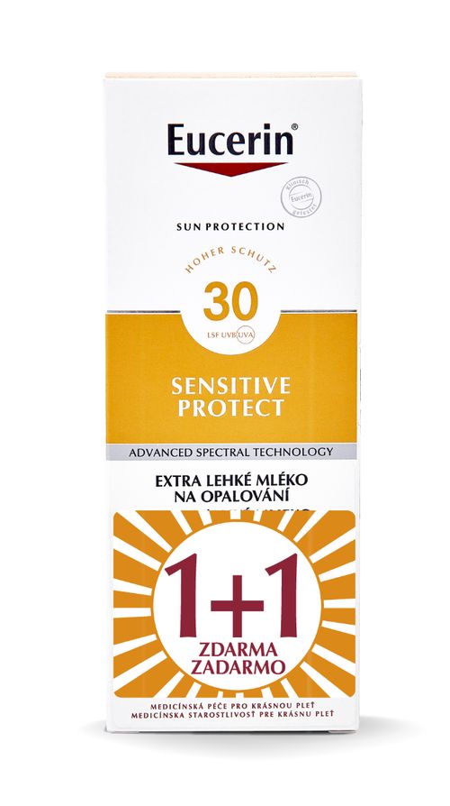 Eucerin Sensitive Protect SPF30 extra lehké mléko na opalování 2x150 ml duopack 1+1