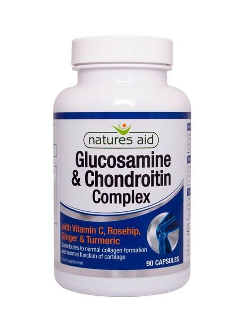 Natures Aid Glukosamin + Chondroitin Complex + vitamin C + kurkuma 90 kapslí