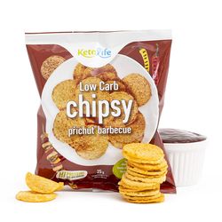 KetoLife Low Carb chipsy – příchuť barbecue (25 g) - 100% česká keto dieta