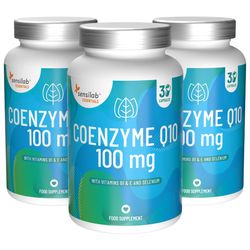 Essentials Koenzym Q10 100 mg. 90 kapslí. Vysoce dávkovaný doplněk Q10. 100% veganský. Dodávka na 3 měsíce | Sensilab