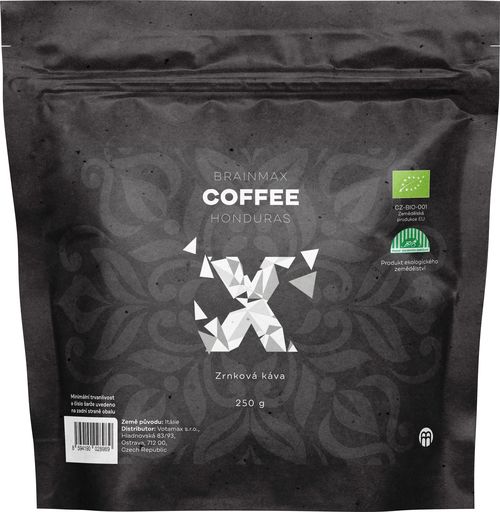 BrainMax Coffee Honduras, zrnková káva, BIO, 250 g *CZ-BIO-001 certifikát