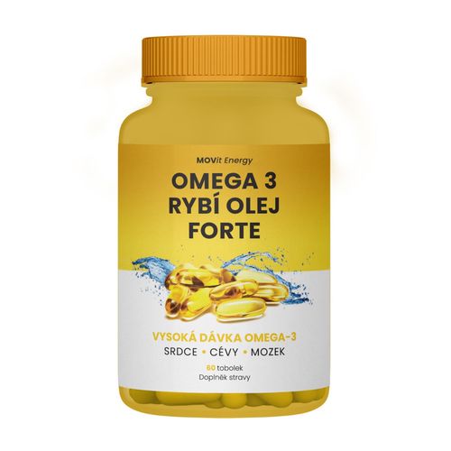 MOVIt Energy Omega 3 Rybí olej FORTE 60 tobolek