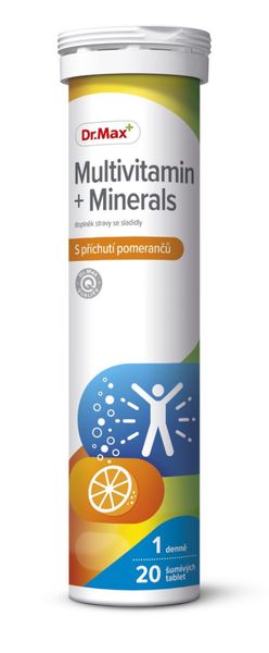 Dr.Max Multivitamin s minerály pomeranč 20 šumivých tablet