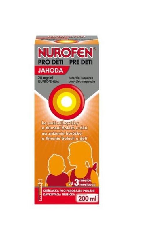 Nurofen pro děti 20 mg/ml jahoda suspenze 200 ml