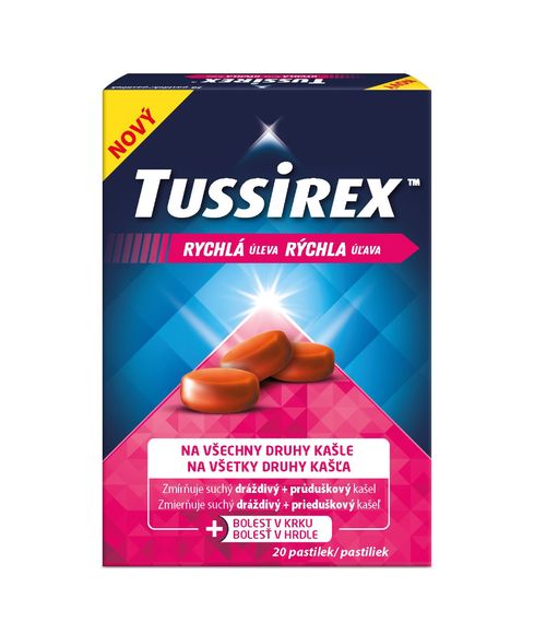 Tussirex Pastilky proti kašli 20 pastilek