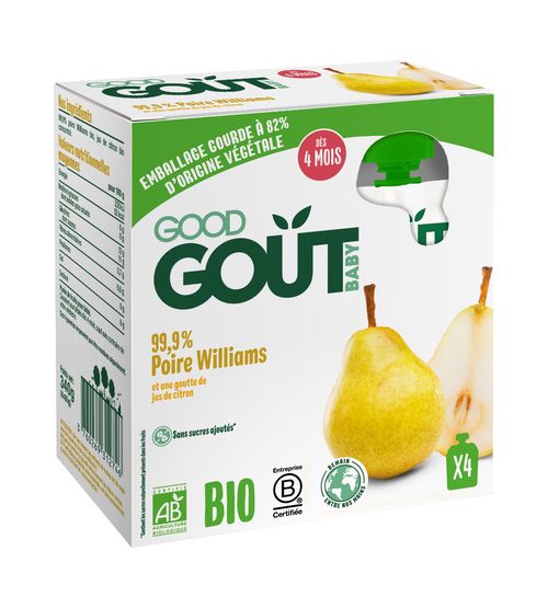 Good Gout BIO Hruška 4m+ 4x85 g