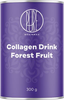 BrainMax Pure Collagen Drink, kolagen nápoj, lesní ovoce 300 g Hydrolyzovaný grass-fed kolagen, téměř 9000 mg na dávku!