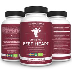 Nordic Kings - Hovězí srdce v BIO Grass-fed kvalitě, 180 kapslí