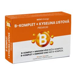 MOVit Energy B-Komplet + Kyselina listová PREMIUM 30 tablet