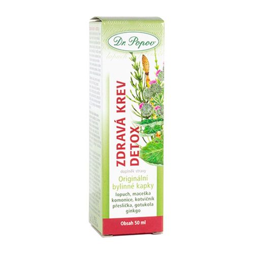 Dr. Popov Zdravá krev detox bylinné kapky 50 ml