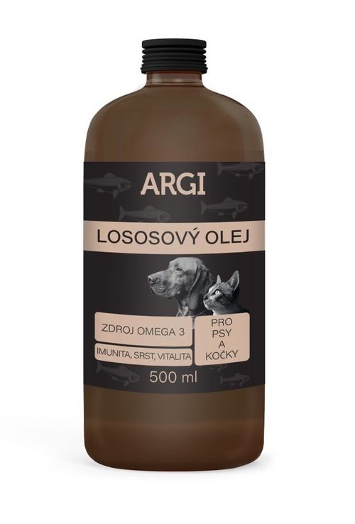 Argi Lososový olej pro psy a kočky 500 ml