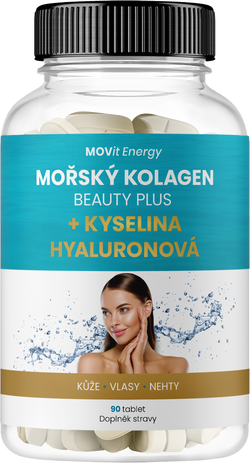 Mořský Kolagen Beauty Plus + Kyselina hyaluronová, 90 tablet