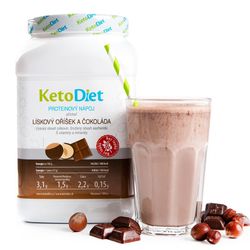 Keto nápoj příchuť lískový oříšek a čokoláda na 1 týden (35 porcí) - KetoDiet - 100% česká keto dieta