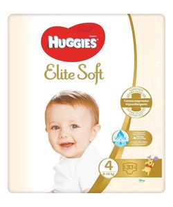 Huggies Elite Soft 4 8–14 kg dětské pleny 33 ks