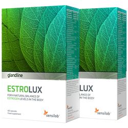 EstroLux - Vyrovnávač hladiny estrogenu 1+1 ZDARMA. Kapsle proti hormonální nerovnováze. 2x 60 kapslí na 60 dní. Sensilab