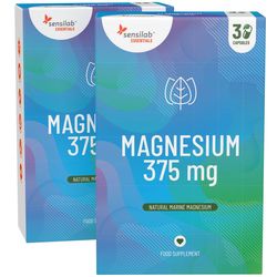 Essentials Magnesium 375 mg. 60 kapslí. Rychlá absorpce. Doplněk stravy 100% čistého mořského hořčíku. Dodávka na 2 měsíce | Sensilab
