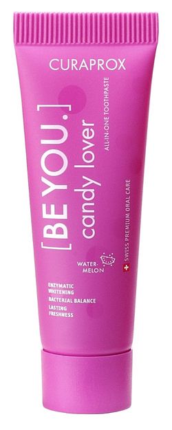 Curaprox BE YOU single Candy lover pink zubní pasta 10 ml