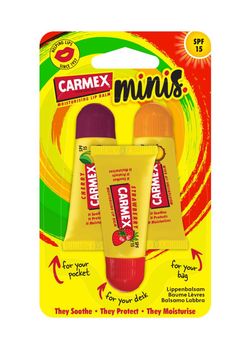 CARMEX Minis Balzámy na rty SPF15 mix 3 ks