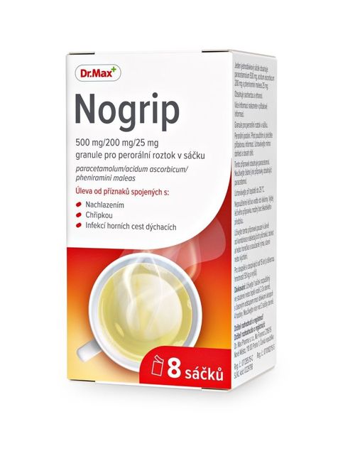 Dr.Max Nogrip 500 mg/200 mg/25 mg 8 sáčků