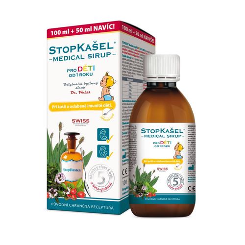 Dr. Weiss STOPKAŠEL Medical sirup pro děti od 1 roku 100+50 ml