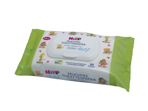 Hipp BabySanft Vlhčený toaletní papír ULTRA SENSITIVE 50 ks