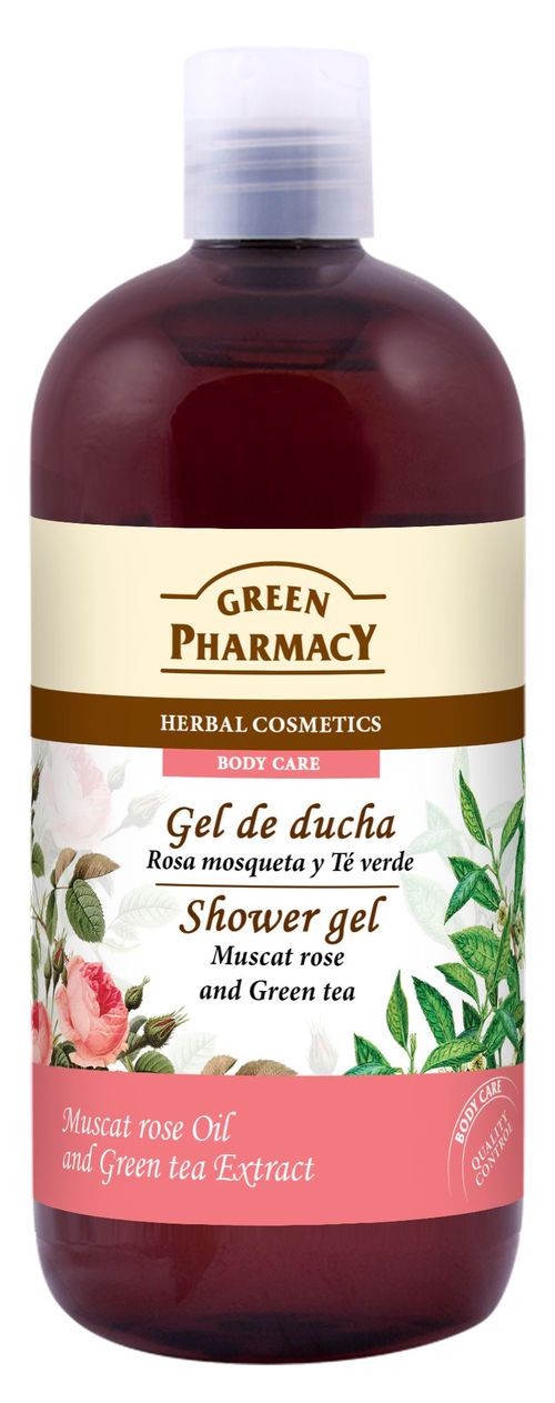 Green Pharmacy Muškátová růže a zelený čaj sprchový gel 500 ml