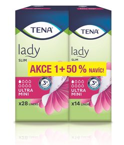 Tena Lady Slim Ultra Mini inkontinenční vložky 28 ks + 50 % navíc