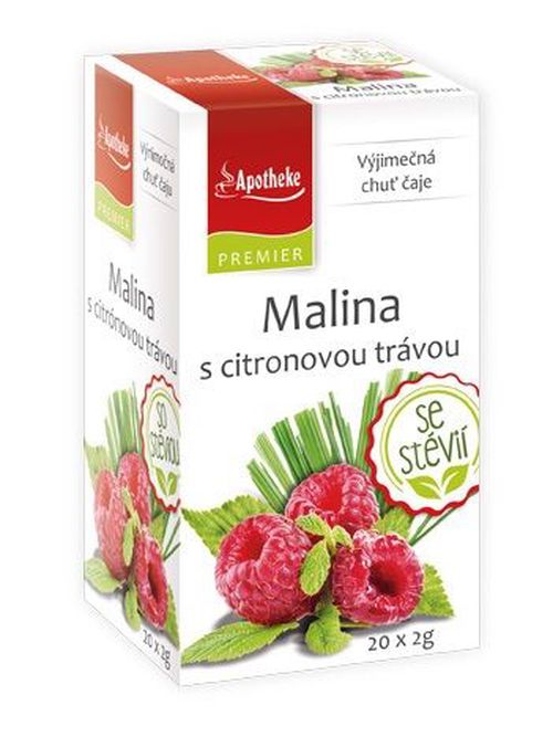 Apotheke Malina s citronovou trávou STEVIE nálevové sáčky 20x2 g