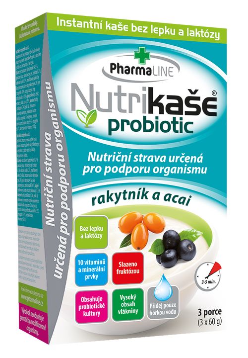 Nutrikaše probiotic rakytník a acai 3x60 g