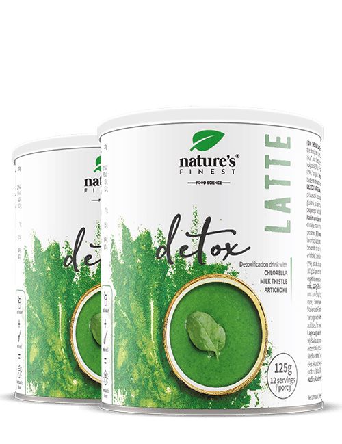 Detox Latte 1+1 Nabídka | Chlorella, Artyčok, Ostropestřec | Odstraňování toxinů | Hubnutí | Pomoc při trávení | Vegan | Bez cukru | 250g