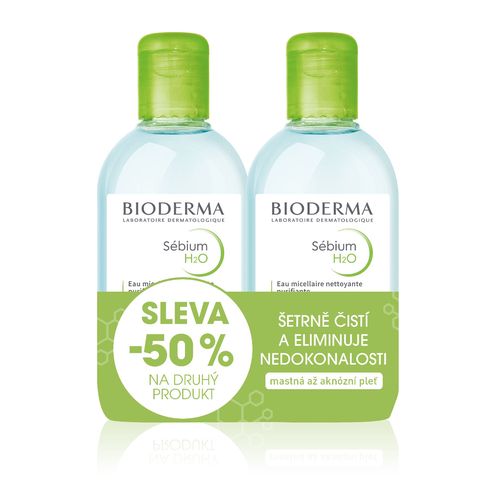 BIODERMA Sébium H2O micelární voda 250 ml 1+1 Festival