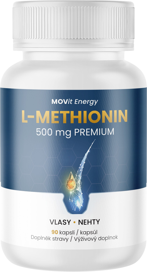 Methionin PREMIUM 500 mg, 90 veganských kapslí