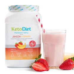 Keto nápoj příchuť jahoda a banán na 1 týden (35 porcí) - KetoDiet - 100% česká keto dieta