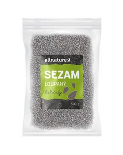 Allnature Sezam černý loupaný 500 g