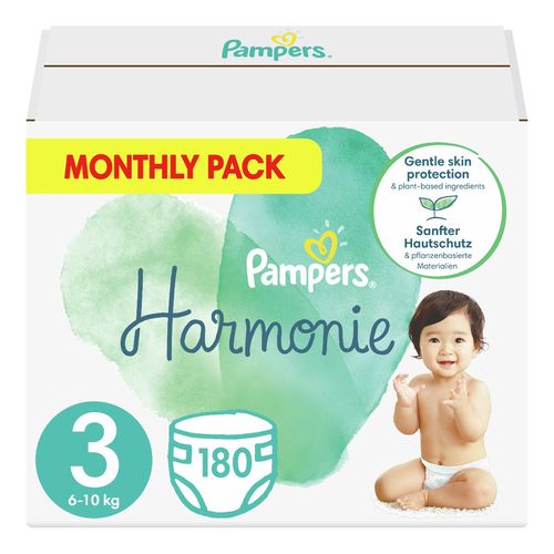 Pampers Harmonie vel. 3 6–10 kg dětské pleny 180 ks