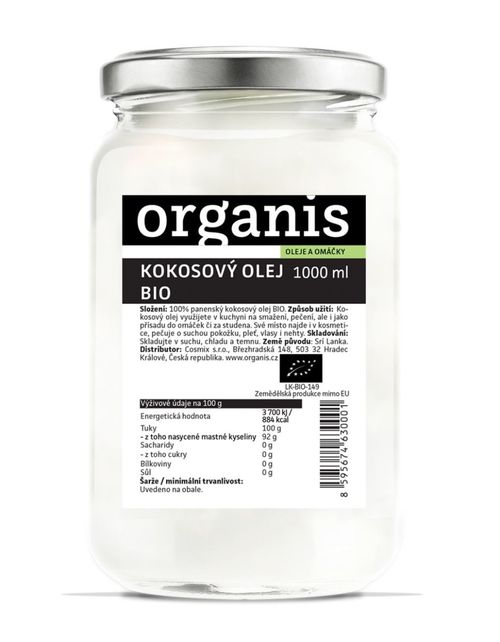 Organis Kokosový olej panenský BIO 1000 ml