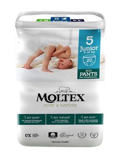 Moltex Pure & Nature Junior 9-14 kg plenkové kalhotky 20 ks