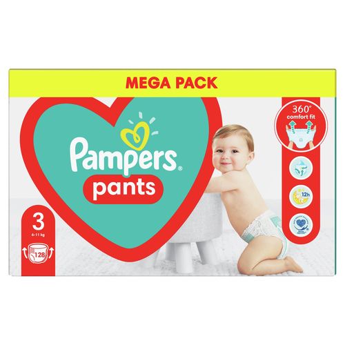 Pampers Pants vel. 3 Mega Pack 6-11 kg plenkové kalhotky 128 ks