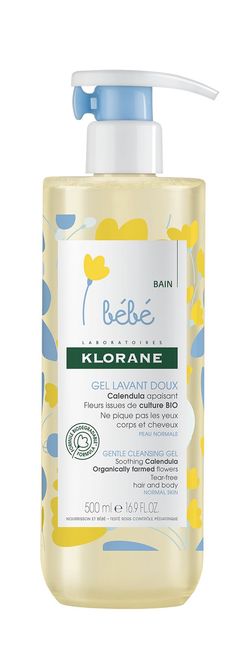 KLORANE Bébé Jemný mycí gel na tělo a vlasy 500 ml