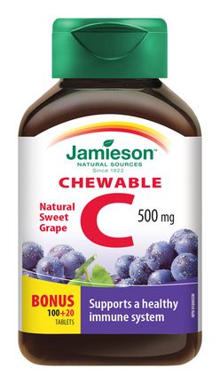 Jamieson Vitamin C 500 mg hrozny 120 cucacích tablet