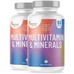 Multivitamín & minerály 1+1 ZDARMA. Všechny výhody multivitamínu v jedné 1 kapsli (13 vitamínů + Zn, selen, Mg). 6 měsíce zásoby | Sensilab Essentials