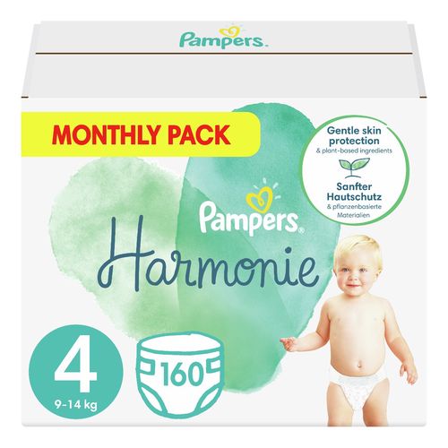 Pampers Harmonie vel. 4 9–14 kg dětské pleny 160 ks