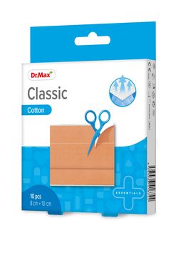 Dr.Max Classic Cotton 8 cm x 10 cm náplast 10 ks