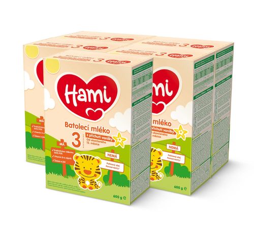 Hami 3 s příchutí vanilky 5x600 g