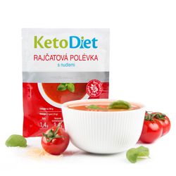 KetoDiet Proteinová polévka rajčatová s nudlemi (7 porcí) - 100% česká keto dieta