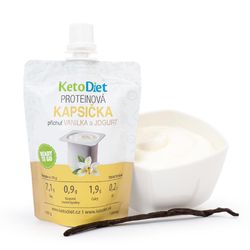 KetoDiet Proteinová kapsička – příchuť Vanilka a jogurt (1 porce) - 100% česká keto dieta