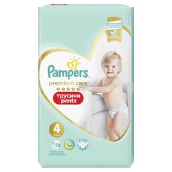 Pampers Premium Care Pants vel. 4 dětské plenkové kalhotky 58 ks