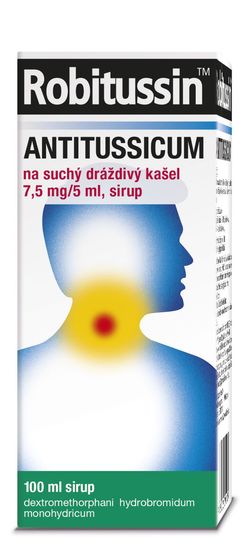 Robitussin ANTITUSSICUM na suchý dráždivý kašel 7,5 mg/5 ml sirup 100 ml